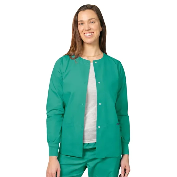 Adar Universal Women's Round Neck Warm-Up Jacket... from ASI 86018 Scrub Authority / Uniform Stores