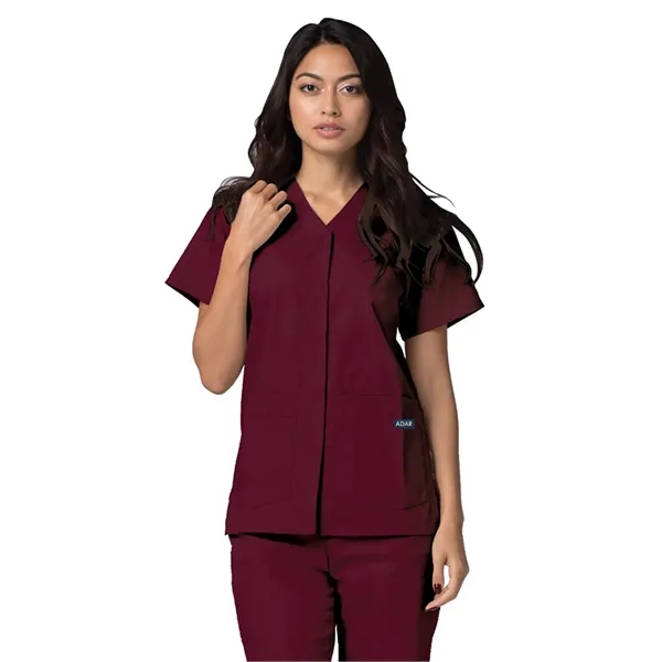 Adar Universal Women's Double Pocket Snap Front Top... from ASI 86018 Scrub Authority / Uniform Stores