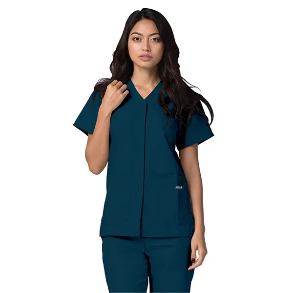Adar Universal Women's Double Pocket Snap Front Top... from ASI 86018 Scrub Authority / Uniform Stores