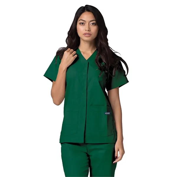 Adar Universal Women's Double Pocket Snap Front Top... from ASI 86018 Scrub Authority / Uniform Stores