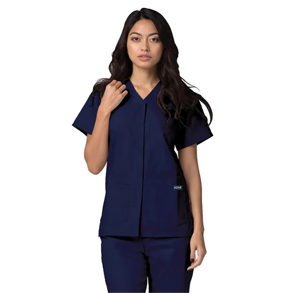 Adar Universal Women's Double Pocket Snap Front Top... from ASI 86018 Scrub Authority / Uniform Stores