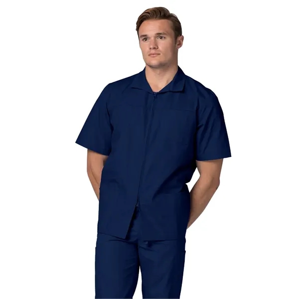 Adar Universal Men's Zippered Short Sleeve Jacket... from ASI 86018 Scrub Authority / Uniform Stores