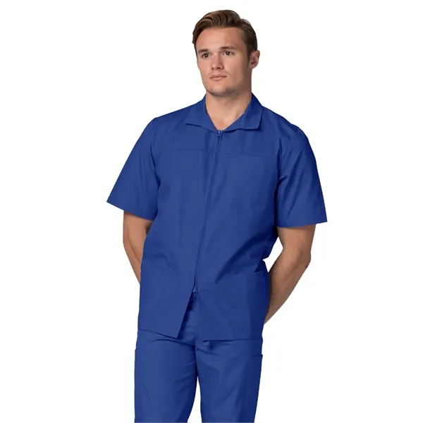 Adar Universal Men's Zippered Short Sleeve Jacket... from ASI 86018 Scrub Authority / Uniform Stores