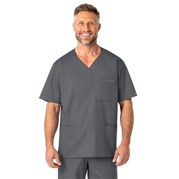 WonderWink WonderWORK Men's V-Neck Top... from ASI 86018 Scrub Authority / Uniform Stores