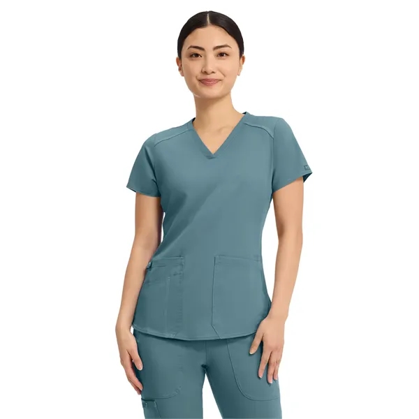 Med Couture Touch Women's V-Neck Shirttail Top... from ASI 86018 Scrub Authority