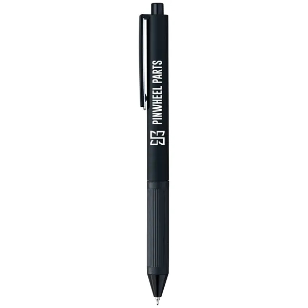 Matte gel pen with Euro-inspired design, soft-touch finish, and a grooved... from ASI 61966 HPG / Hub Pen