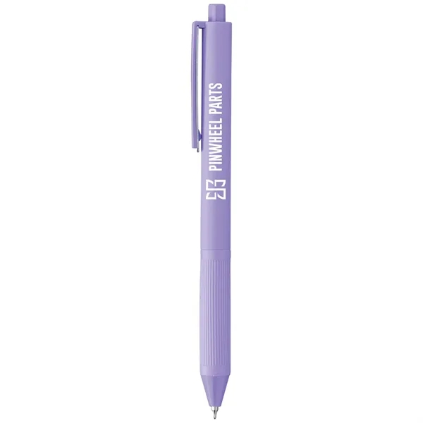 Matte gel pen with Euro-inspired design, soft-touch finish, and a grooved... from ASI 61966 HPG / Hub Pen