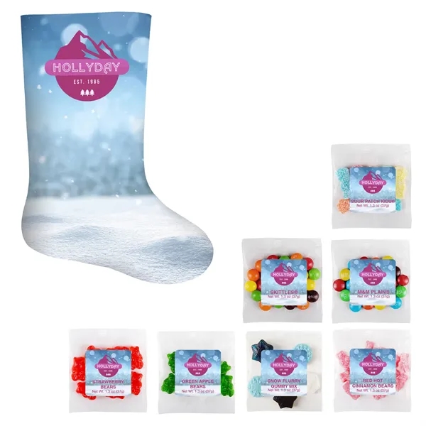 Medium scuba foam stocking kit filled with 7 candy taster packets.... from ASI 61966 HPG / SugarSpot