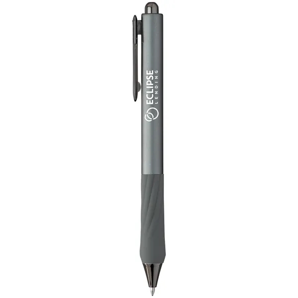 Shimmering metallic gel pen with a soft-touch finish and sculpted grip... from ASI 61966 HPG / Hub Pen