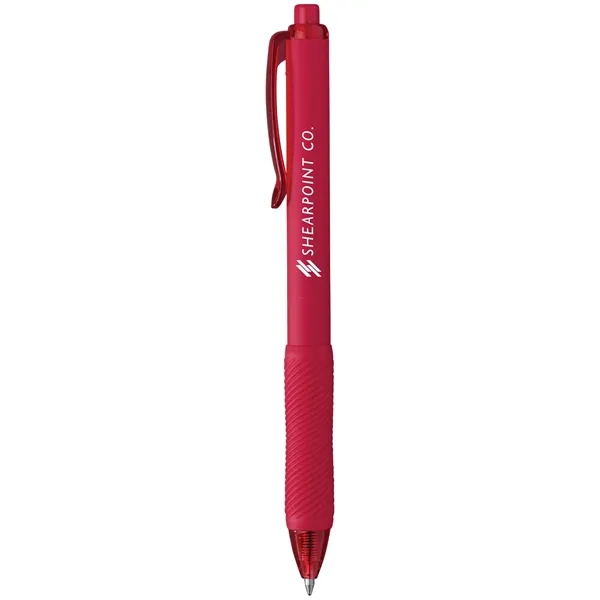 A soft-touch gel pen in matte colors with a sculpted grip... from ASI 61966 HPG / Hub Pen