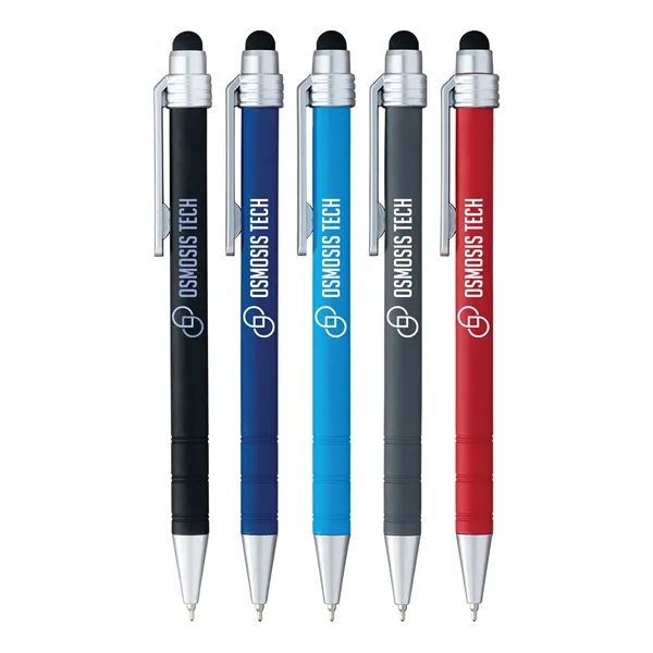 Stylus pen made from recycled ABS plastic with hybrid ink, soft-touch... from ASI 61966 HPG / Hub Pen