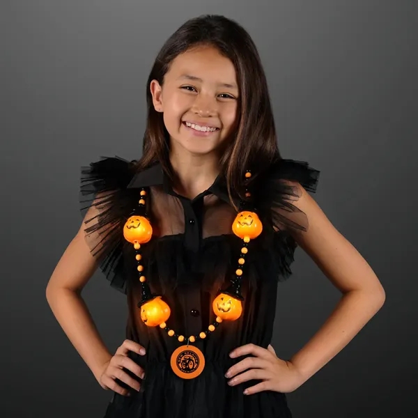 LED Hocus Pocus Pumpkins Beads with Medallion; Domestic Print Pricing... from ASI 34194 ALightPromos
