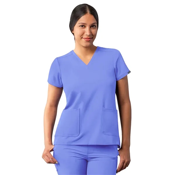 Adar Addition Modern V-Neck Scrub Top... from ASI 86018 Scrub Authority / Uniform Stores