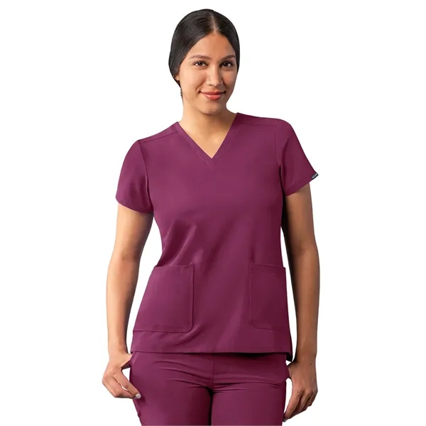 Adar Addition Modern V-Neck Scrub Top... from ASI 86018 Scrub Authority / Uniform Stores