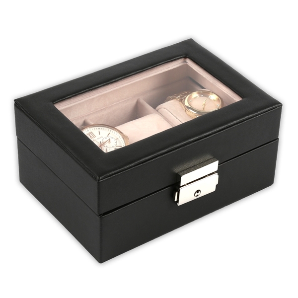 Black 3-slot leather watch case.... from ASI 73010 Natico Originals Inc