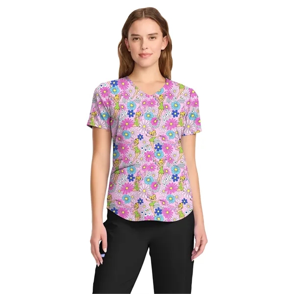 Cherokee Tooniforms V-Neck Print Top TF737... from ASI 86018 Scrub Authority / Uniform Stores