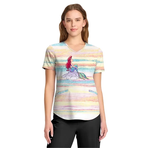 Cherokee Tooniforms V-Neck Print Top TF737... from ASI 86018 Scrub Authority / Uniform Stores