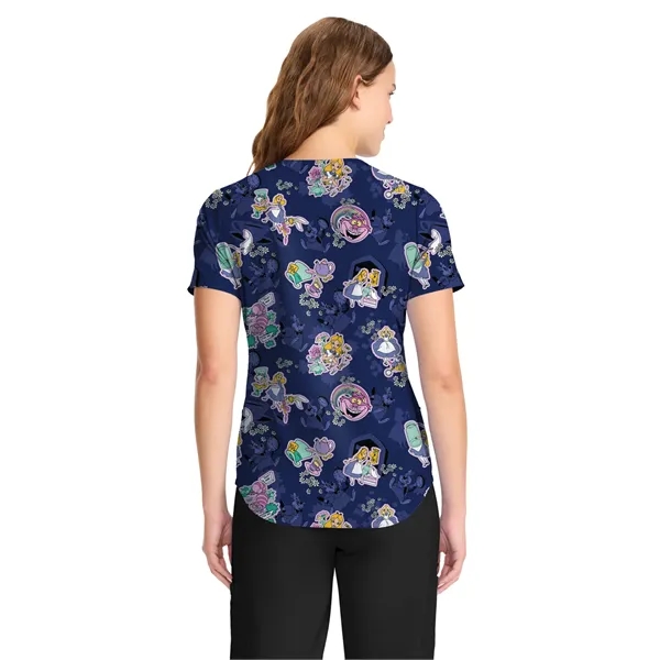 Cherokee Tooniforms V-Neck Print Top TF737... from ASI 86018 Scrub Authority / Uniform Stores