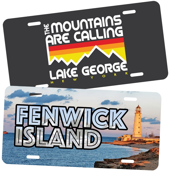 This license plate can be customize full bleed multi-color. 0.25 gauge.... from ASI 65603 Kool Trends