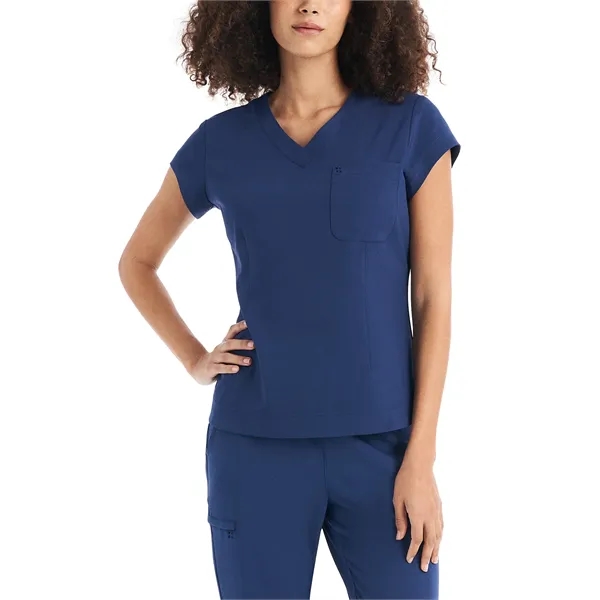 White Cross - CRFT - Women's 1-Pocket V-Neck Top... from ASI 86018 Scrub Authority