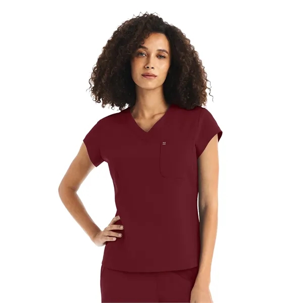 White Cross - CRFT - Women's 1-Pocket V-Neck Top... from ASI 86018 Scrub Authority