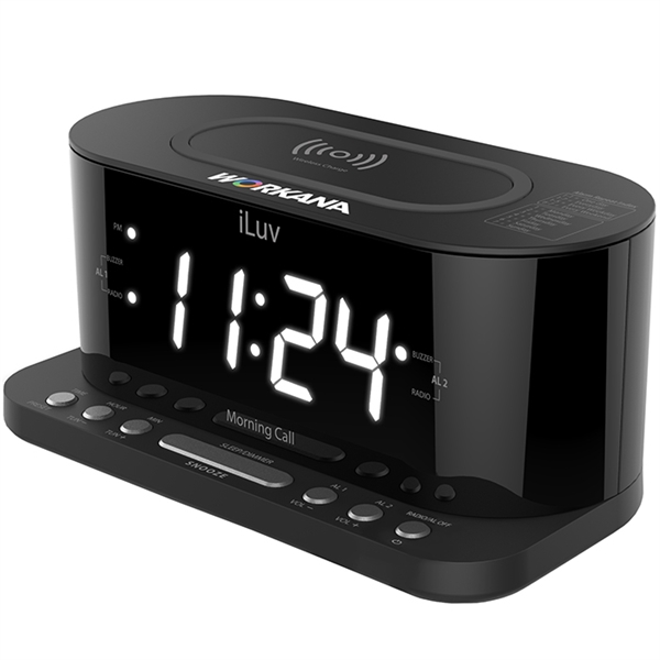 iLuv® Qi Wireless Charger / LED Alarm Clock... from ASI 89320 Starline USA Inc