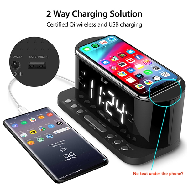 iLuv® Qi Wireless Charger / LED Alarm Clock... from ASI 89320 Starline USA Inc