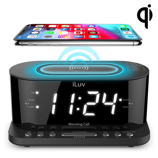 iLuv® Qi Wireless Charger / LED Alarm Clock... from ASI 89320 Starline USA Inc