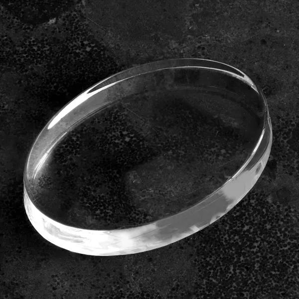 Oval shaped paperweight with customization.... from ASI 68507 The Magnet Group / Benchmark Crystal & Clocks