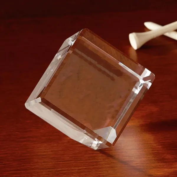 2" 3D jewel cube crystal paperweight award.... from ASI 68507 The Magnet Group / Benchmark Crystal & Clocks