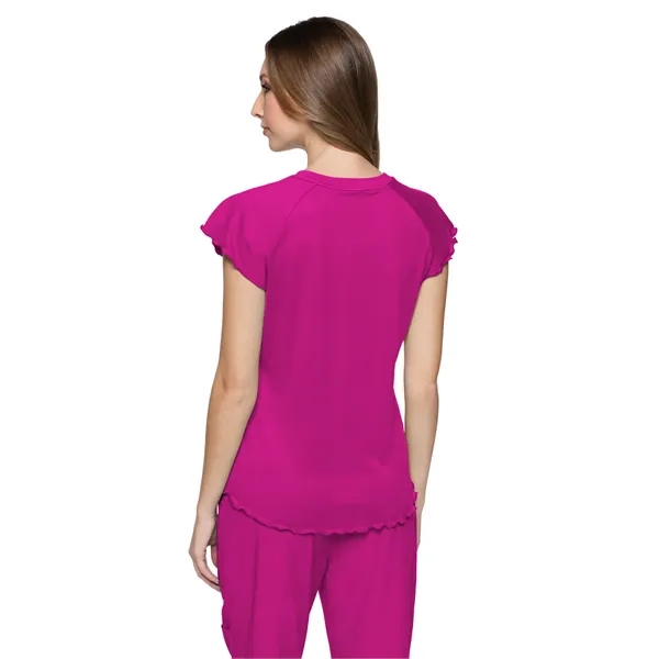 Med Couture - MC Layers - Women's 1-Pocket Lettuce-Edged Top... from ASI 86018 Scrub Authority / Uniform Stores