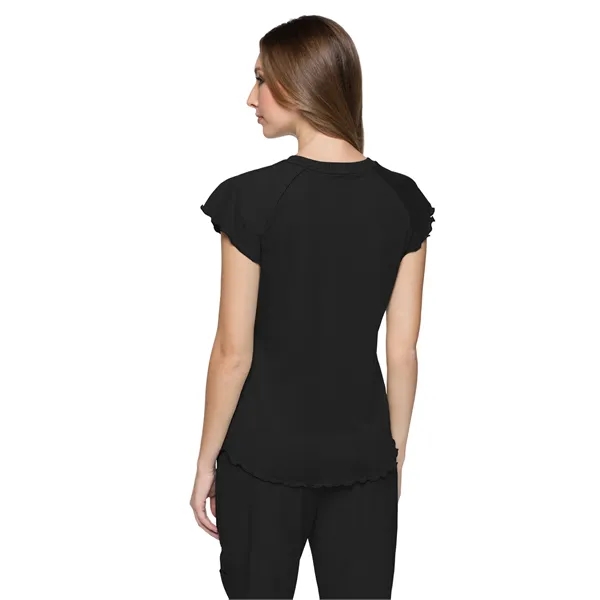 Med Couture - MC Layers - Women's 1-Pocket Lettuce-Edged Top... from ASI 86018 Scrub Authority / Uniform Stores