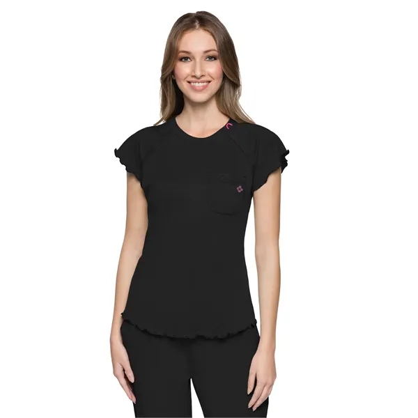 Med Couture - MC Layers - Women's 1-Pocket Lettuce-Edged Top... from ASI 86018 Scrub Authority / Uniform Stores