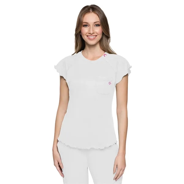 Med Couture - MC Layers - Women's 1-Pocket Lettuce-Edged Top... from ASI 86018 Scrub Authority / Uniform Stores