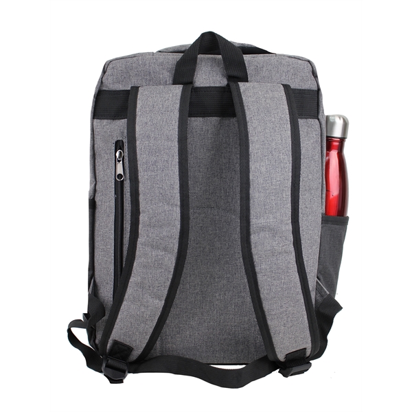 11" x 15" x 5" two-tone polyester laptop backpack with zip... from ASI 37980 Bagworld