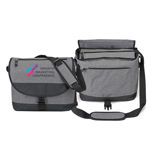 15" x 12" x 6" messenger style laptop bag with zippered... from ASI 37980 Bagworld