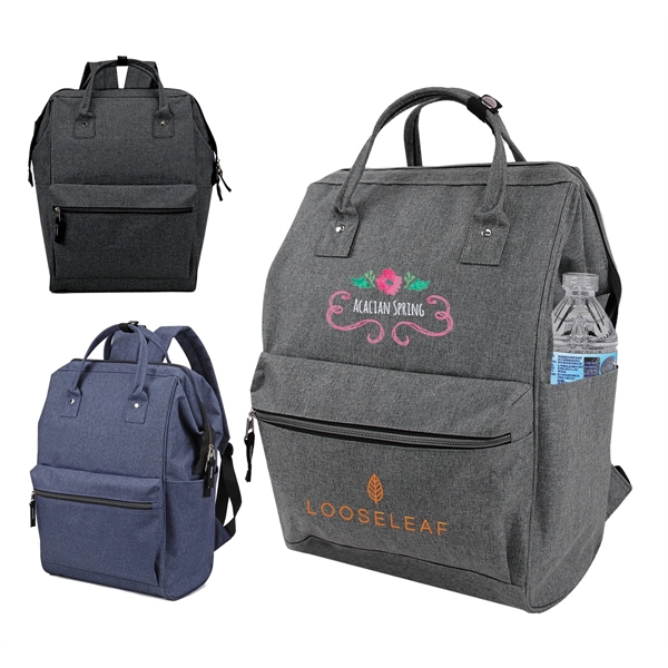 11" x 16" x 7" polyester laptop backpack with zippered closure,... from ASI 37980 Bagworld