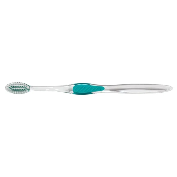 Clear Accent Toothbrush... from ASI 56100 Gemini Ind Inc / Geminiline Arch Promo Group LLC