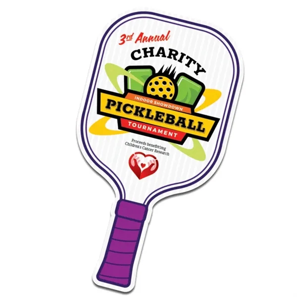 Pickleball paddle shaped hand fan - Full Color... from ASI 77280 Pepco Poms