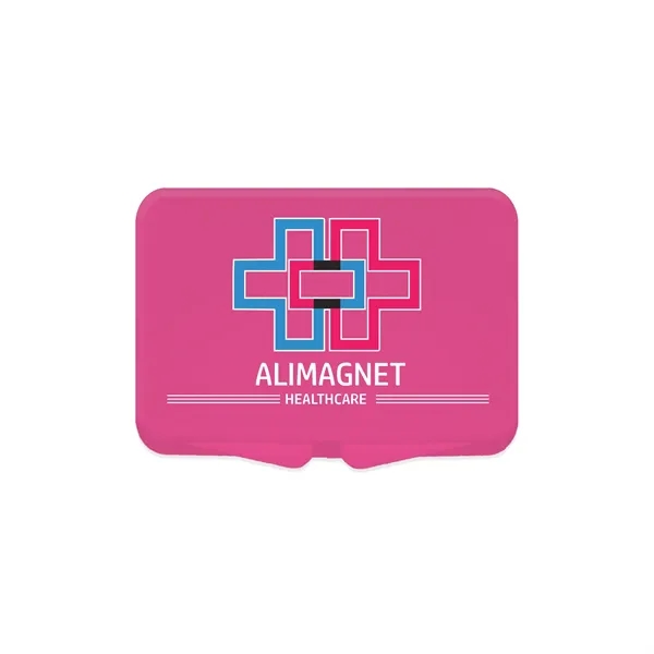 Digital full color imprinted, USA made, mini pill box with hinged... from ASI 54040 Fey Promo