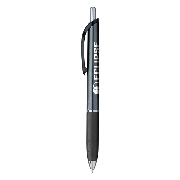 Glossy fashion pen with chrome accents, jumbo shimmering grip, and smooth... from ASI 61966 HPG / Hub Pen