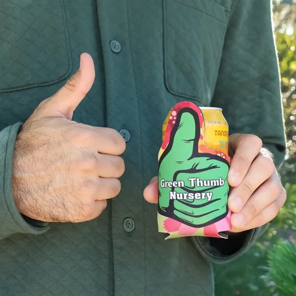 A can cooler shaped like a thumbs up, great for fun... from ASI 61966 HPG / Best Promotions USA