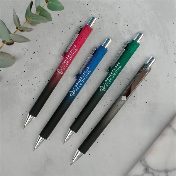 Executive pen with ombre finish, unique speckled barrels, chrome trim, and... from ASI 61966 HPG / Hub Pen