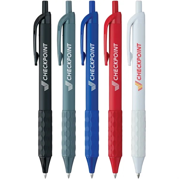 A gel pen with a honeycomb grip, soft-touch finish, and smooth... from ASI 61966 HPG / Hub Pen