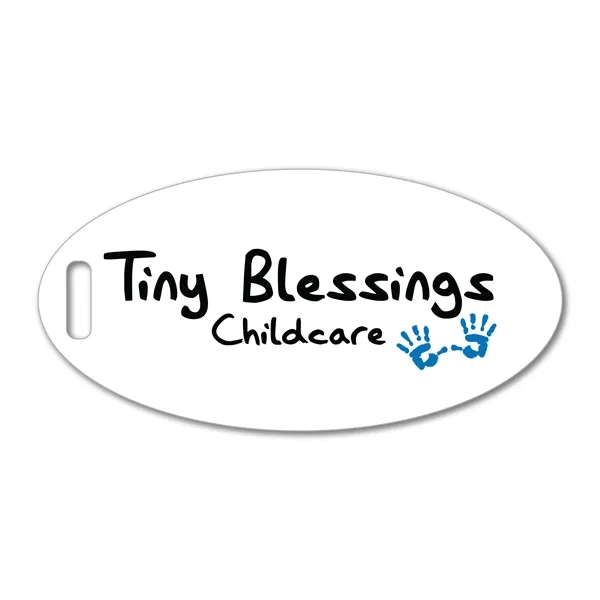 3.5" x 1.75"x .020" Oval Label Tag available in 1 Color... from ASI 53430 Executive Line / Executive Line® Addyline®