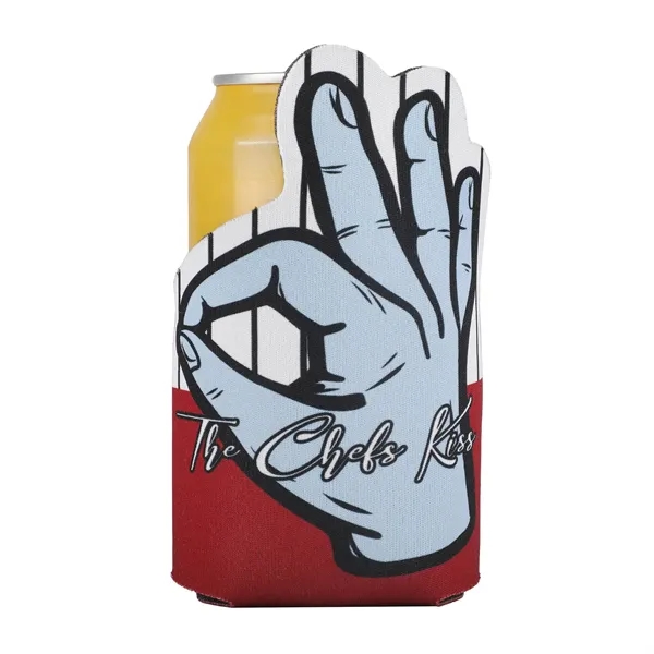 A playful can cooler shaped like the classic "OK" hand sign,... from ASI 61966 HPG / Best Promotions USA