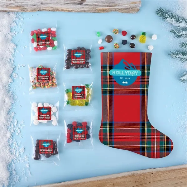 Medium scuba foam stocking kit filled with 7 candy taster packets.... from ASI 61966 HPG / SugarSpot