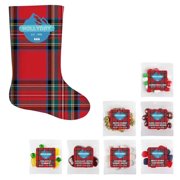 Medium scuba foam stocking kit filled with 7 candy taster packets.... from ASI 61966 HPG / SugarSpot