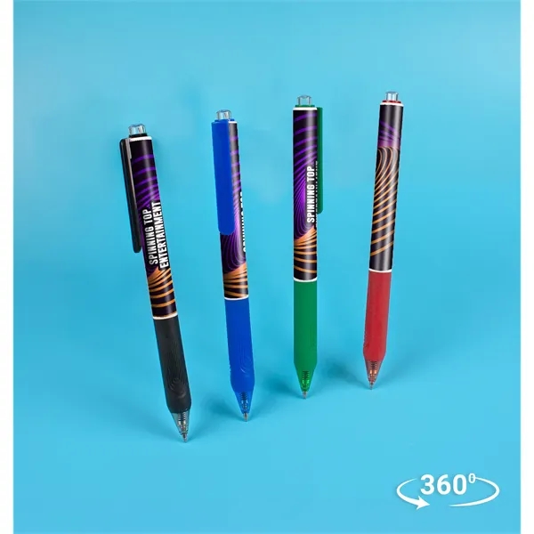 Full-color 360 imprint pen with a textured grip and smooth, quick-dry... from ASI 61966 HPG / Hub Pen