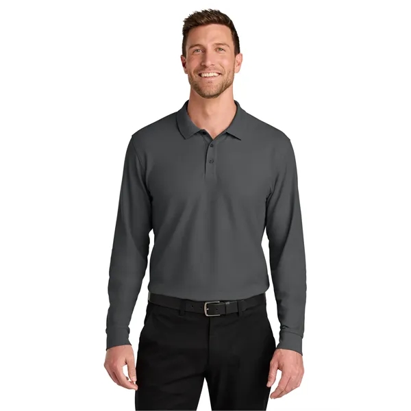 Port Authority Wearever Signature Pique Long Sleeve Polo... from ASI 84863 SanMar